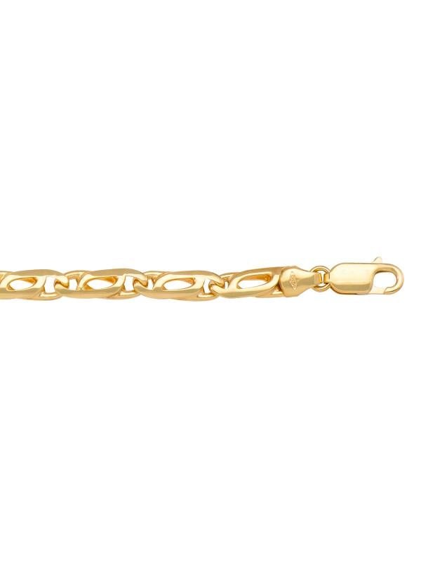 10k, 14k, 18k Yellow Gold Tiger Eye 5.5 mm Italian Bracelet
