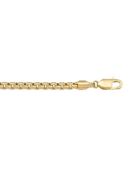 14k Yellow Gold Hollow Box 5.0 mm Italian Chain