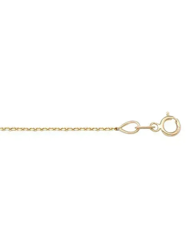 10k, 14k Yellow Gold Diamond Cut Open Cable 1.0 mm Italian Chain