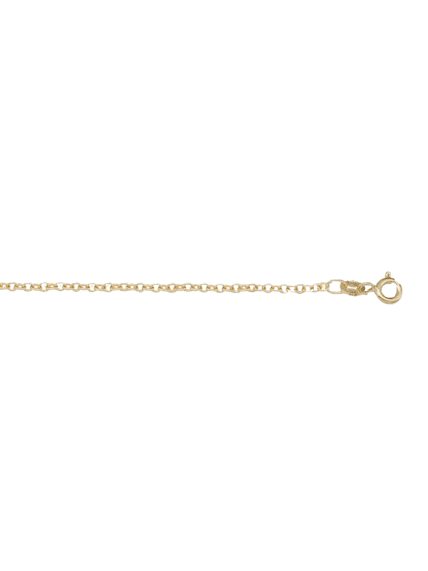 10k, 14k Yellow Gold Open Cable 1.0 mm Italian Chain