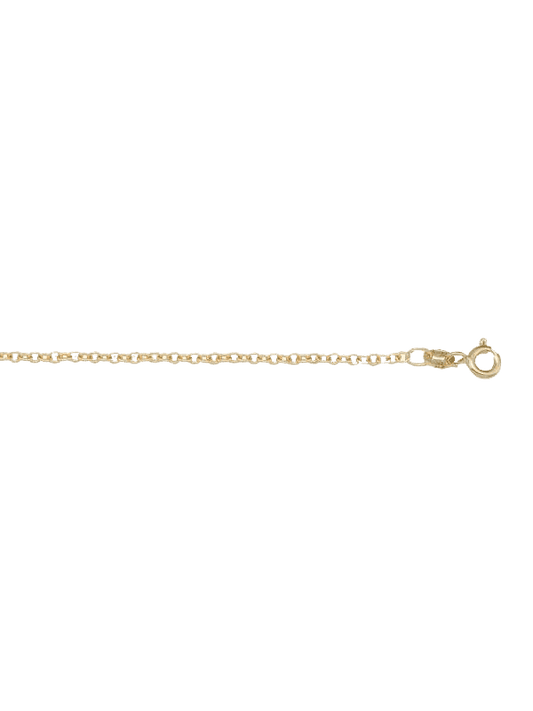 10k, 14k Yellow Gold Open Cable 1.0 mm Italian Chain