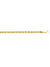 10, 14, 18 Karat Yellow Gold Hollow Rope 3.0 mm Italian Bracelet