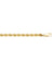 10, 14, 18 Karat Yellow Gold Hollow Rope 4.0 mm Italian Bracelet