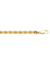 10k, 14k, 18k Yellow Gold Hollow Rope 5.0 mm Italian Chain