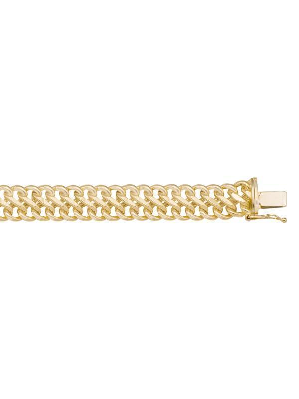 14 Karat Yellow Gold Saduza 9.0 mm Italian Bracelet