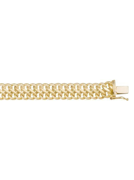 14 Karat Yellow Gold Saduza 9.0 mm Italian Bracelet