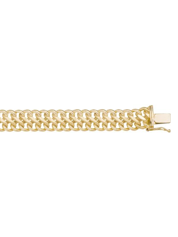 14, 18 Karat Yellow Gold Saduza 9.0 mm Italian Bracelet