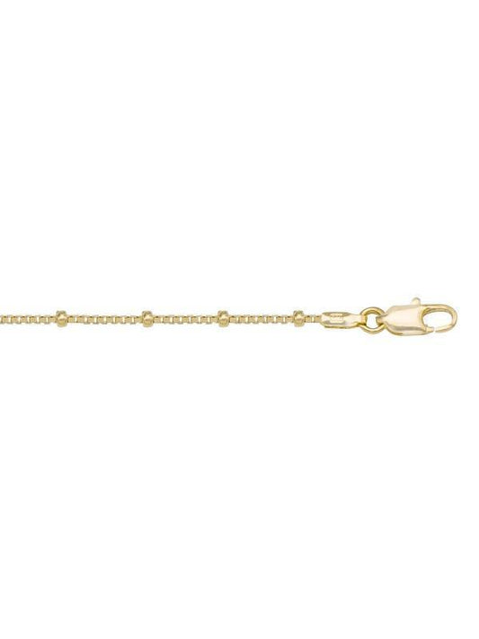 14K Yellow Station Bead 1.9 mm Italian Chain