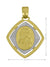 18 Karat Two Tone Solid Madonna Gold Medalion.