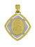 18 Karat Two Tone Solid Madonna Gold Medalion.