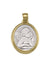 18 Karat Two Tone Solid Angel Gold Medalion