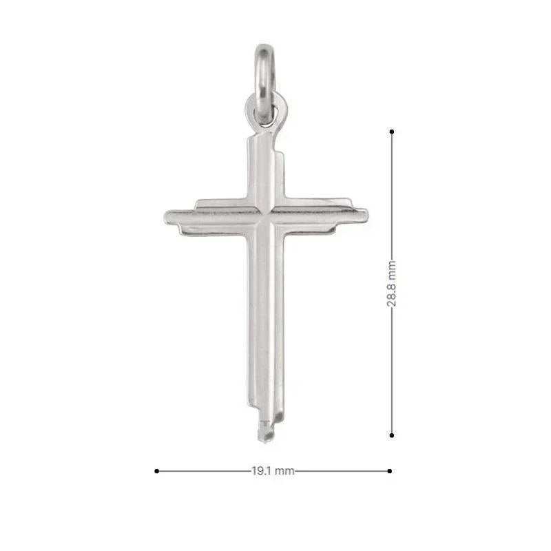 10, 14, 18 Karat White Gold Religious Classic Italian Cross