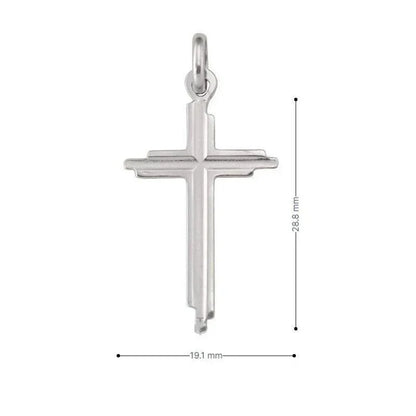 10, 14, 18 Karat White Gold Religious Classic Italian Cross