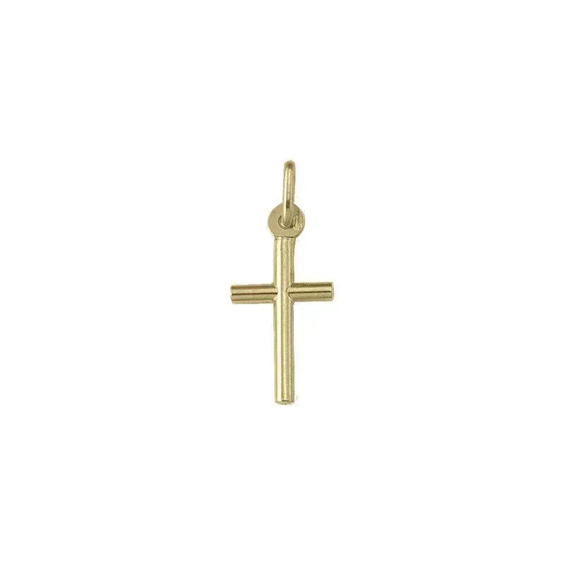 10k, 14k Yellow Gold Religious Classic Italian Cross Pendant