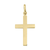 10, 14, 18 Karat Yellow Gold Religious Italian Classic Flat Cross