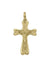 10k, 14k, 18k Yellow Gold Solid Religious Italian Cross with Crucifix