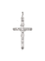 10k, 14k, 18k White Gold Religious Italian Cross With Crucifix