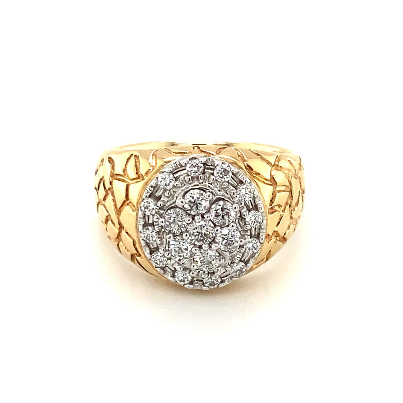 Men's nugget rings with on sale diamonds