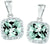 March Birthstone Earring with Diamond Accent set in Sterling Silver 8465039