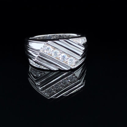 14k White Gold 0.50TDW Diamond Men's Ring