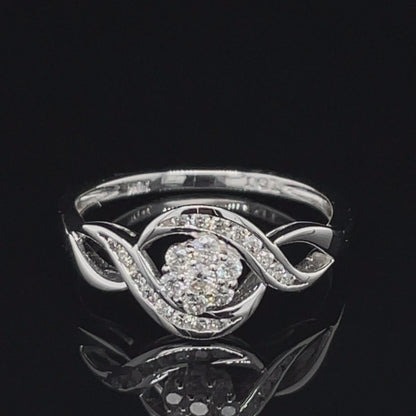 10K White Gold 0.26TDW Diamond Engagement Ring