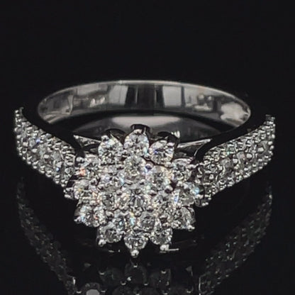 1.00 Ct TDW Diamond 14K White Gold Bridal Ring