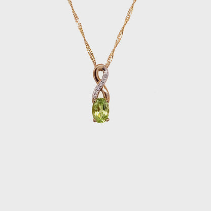August Birthstone Pendant With 0.03TDW Diamond Accent Set in 10K Yellow Gold
