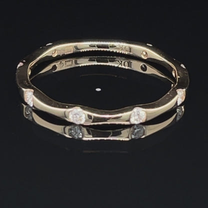 10K Yellow Gold 0.20TDW Women Diamond Anniversary Band
