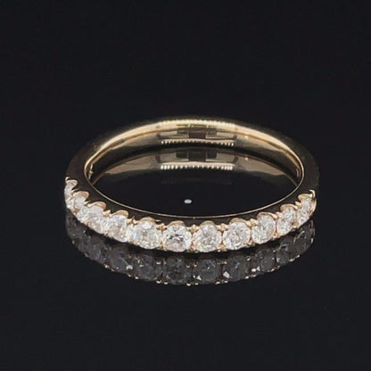 10K Yellow Gold 0.50TDW Diamond Claw Set Anniversary Band
