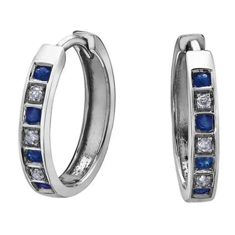 10K White Gold 0.06TDWW Diamond Earrings