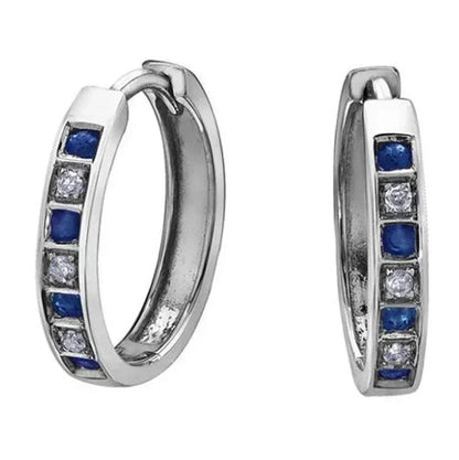 10K White Gold 0.06TDWW Diamond Earrings