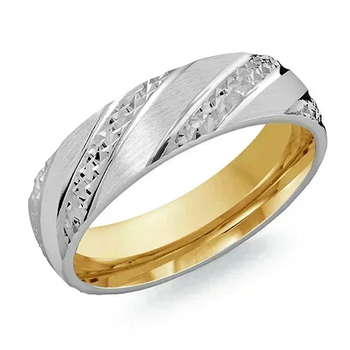 10, 14 Karat 6mm Solid Gold High Polish Rounded Lux Band