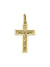 10k, 14k, 18k Yellow Gold Religious Flat Italian Cross with Crucifix