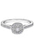 10K White Gold 0.19TDW Diamond Halo Engagement Ring
