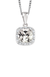 April Birthstone Pendant with Diamond Accent set in Sterling Silver